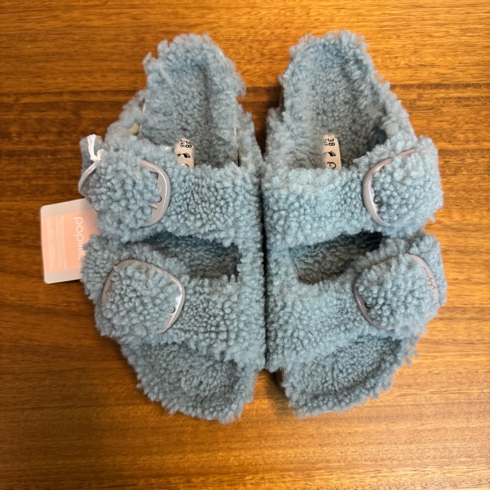 New. Papillio Birkenstocks woman’s sandals dusty blue. Size:38. 60% off retail.
